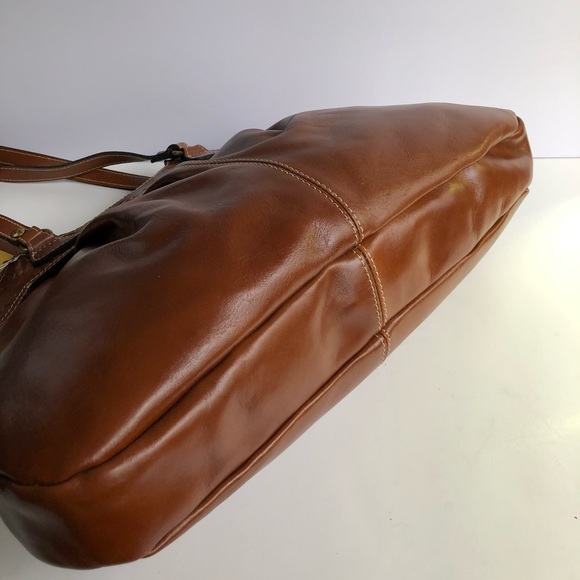 🆕Patricia Nash♥️Italian leather Tan Semi-tooled Shoulder bag - Picture 14 of 16